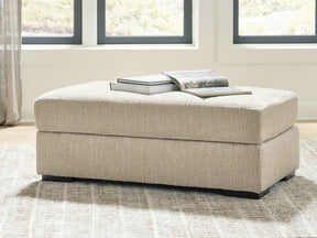 Lofwood Oatmeal Ottoman by Ashley at Eve Furniture