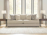 Lofwood Oatmeal Sofa and Loveseat by Ashley at Eve Furniture