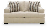 Lofwood Oatmeal Loveseat by Ashley at Eve Furniture