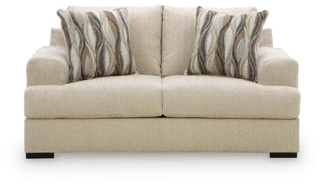 Lofwood Oatmeal Loveseat by Ashley at Eve Furniture