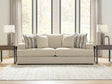 Lofwood Oatmeal Sofa and Loveseat by Ashley at Eve Furniture