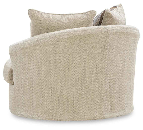 Lofwood Oatmeal Swivel Accent Chair by Ashley at Eve Furniture