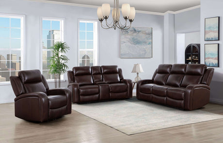 Logan Deep Brown Motion Living Room Set by Cosmos Furniture at Eve Furniture