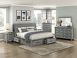 Logandale Antique Gray Sleigh Storage Platform Bedroom Set by Homelegance at Eve Furniture