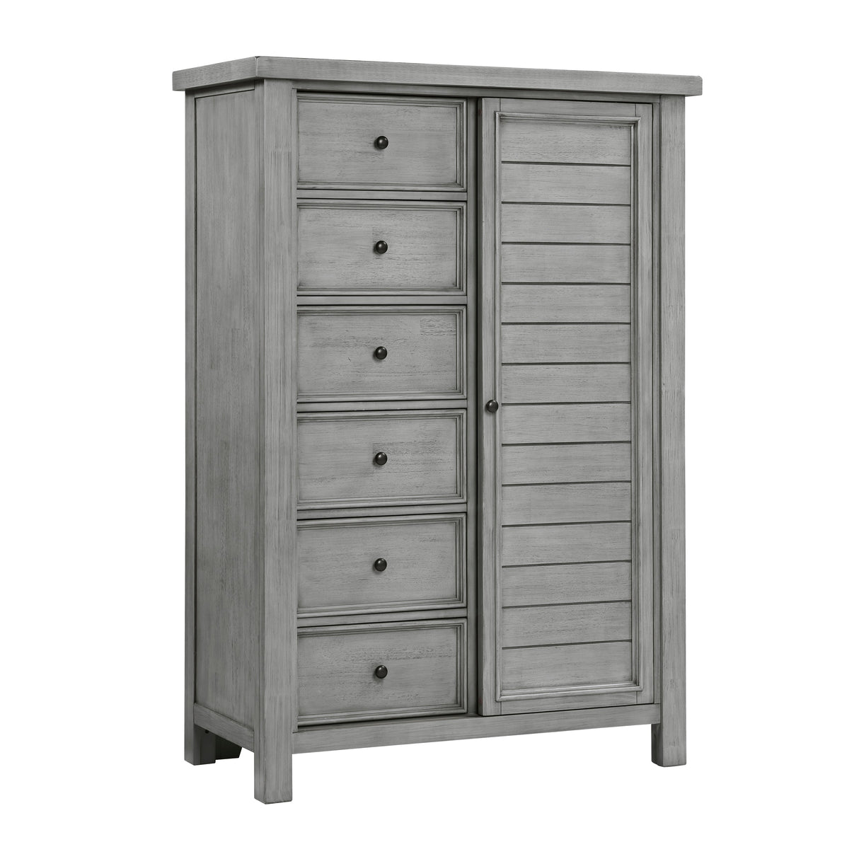 Logandale Antique Gray Wardrobe Chest by Homelegance at Eve Furniture