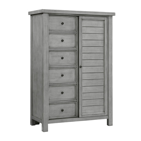 Logandale Antique Gray Wardrobe Chest by Homelegance at Eve Furniture