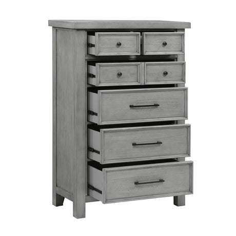 Logandale Antique Gray Wardrobe Chest by Homelegance at Eve Furniture