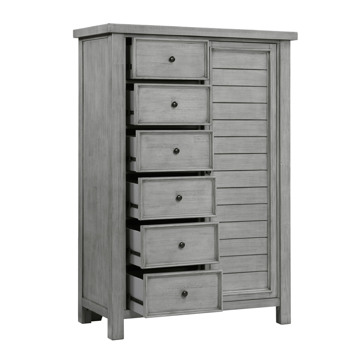 Logandale Antique Gray Wardrobe Chest by Homelegance at Eve Furniture