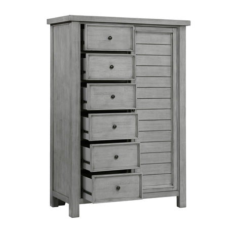 Logandale Antique Gray Wardrobe Chest by Homelegance at Eve Furniture