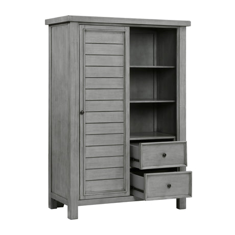 Logandale Antique Gray Wardrobe Chest by Homelegance at Eve Furniture