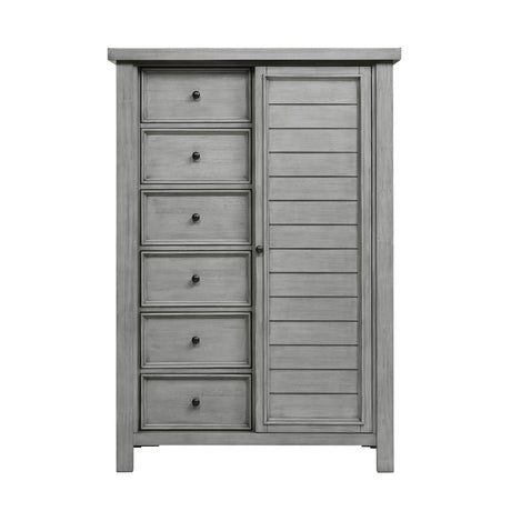 Logandale Antique Gray Wardrobe Chest by Homelegance at Eve Furniture