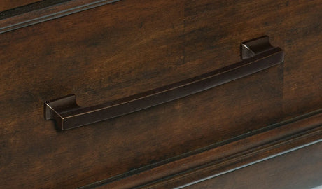 Logandale Brown Queen Sleigh Storage Platform Bed by Homelegance at Eve Furniture