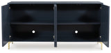 Loirwick Dark Blue Accent Cabinet by Ashley at Eve Furniture