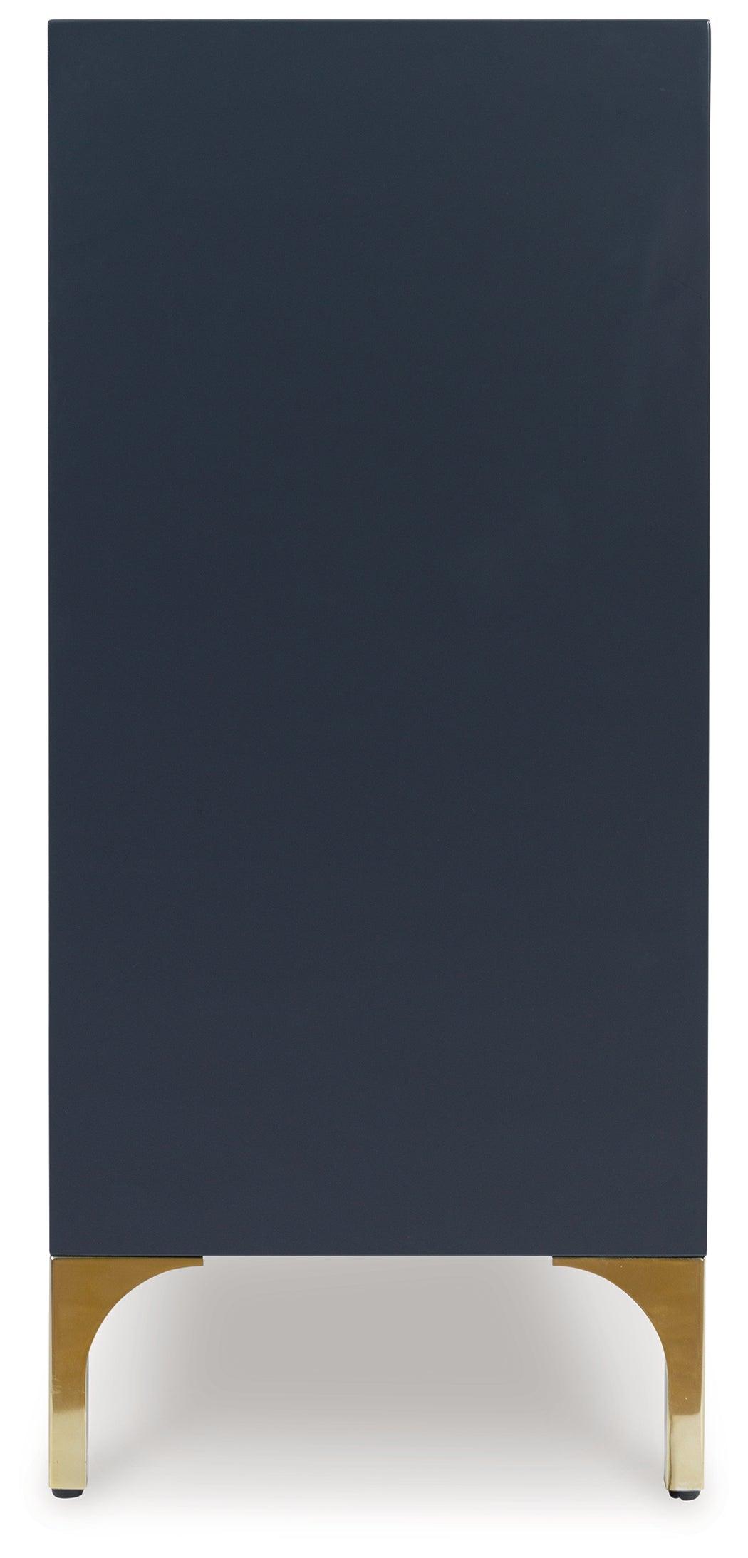 Loirwick Dark Blue Accent Cabinet by Ashley at Eve Furniture
