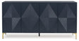 Loirwick Dark Blue Accent Cabinet by Ashley at Eve Furniture