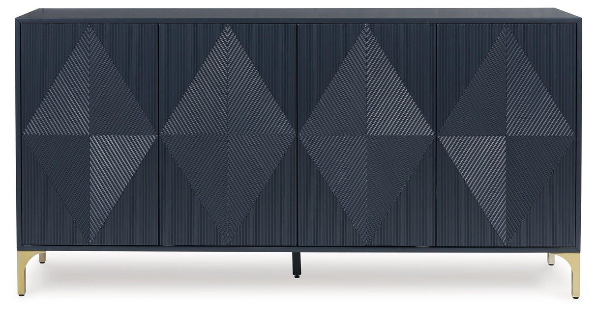 Loirwick Dark Blue Accent Cabinet by Ashley at Eve Furniture