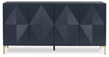 Loirwick Dark Blue Accent Cabinet by Ashley at Eve Furniture