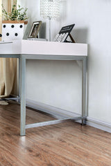 Loke White/Chrome Desk by Furniture of America at Eve Furniture