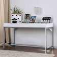 Loke White/Chrome Desk by Furniture of America at Eve Furniture