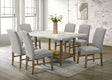 Lola Brown Genuine Marble 7-Piece Dining Set by Happy Homes at Eve Furniture