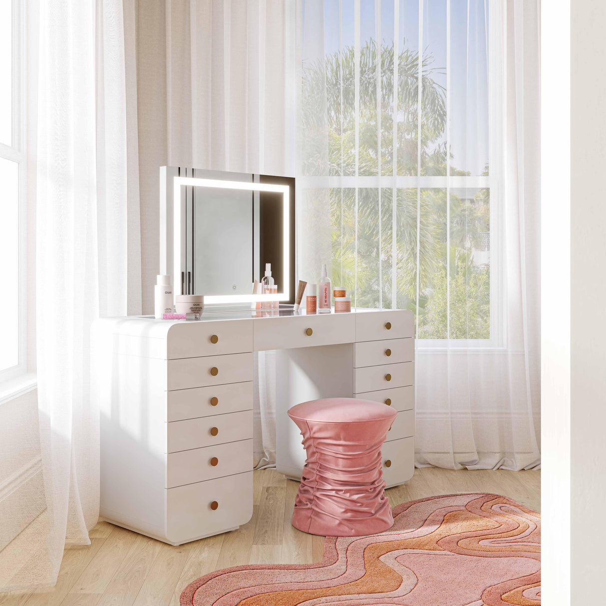 Lola LED Panel Vanity Mirror by TOV Furniture at Eve Furniture