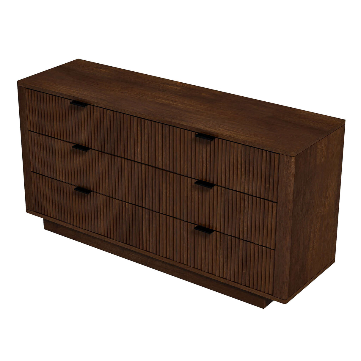 Lola Mid Century Modern Walnut Dresser With 6 Drawers by Ashcroft Furniture at Eve Furniture