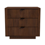 Lola Walnut Nightstand 3-Drawer by Ashcroft Furniture at Eve Furniture