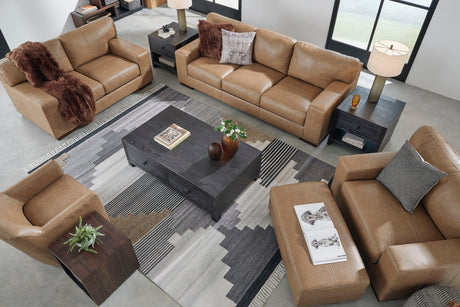 Lombardia Tumbleweed Leather Living Room Set by Ashley at Eve Furniture