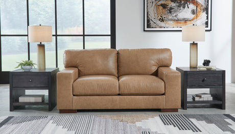Lombardia Tumbleweed Leather Living Room Set by Ashley at Eve Furniture