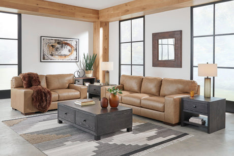 Lombardia Tumbleweed Leather Living Room Set by Ashley at Eve Furniture