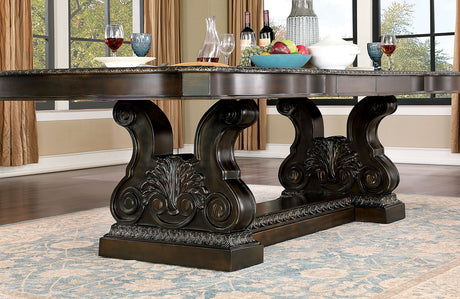 Lombardy Walnut 7 Pc Dining Table Set by Furniture of America at Eve Furniture