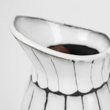 Lome Large White/Black Patterned Ceramic Water Pitcher by Mercana at Eve Furniture