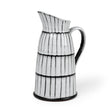 Lome Large White/Black Patterned Ceramic Water Pitcher by Mercana at Eve Furniture