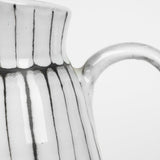 Lome Small White/Black Ceramic Jug by Mercana at Eve Furniture