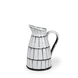 Lome Small White/Black Ceramic Jug by Mercana at Eve Furniture