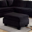 Lomma Black Ottoman by Furniture of America at Eve Furniture