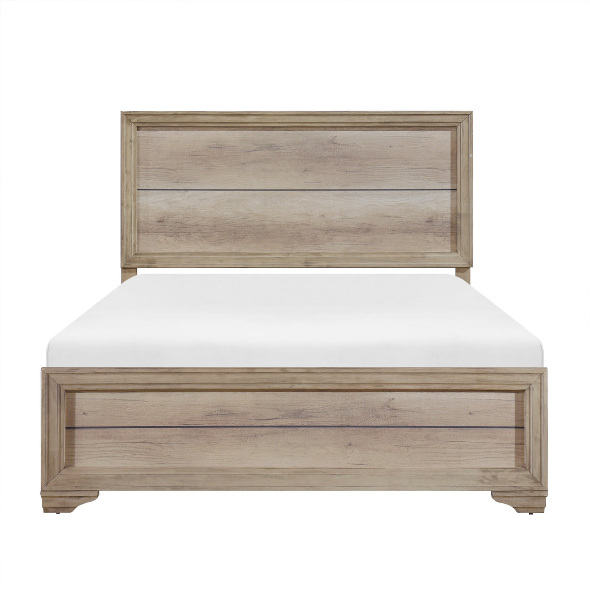 Lonan Natural California King Panel Bed by Homelegance at Eve Furniture