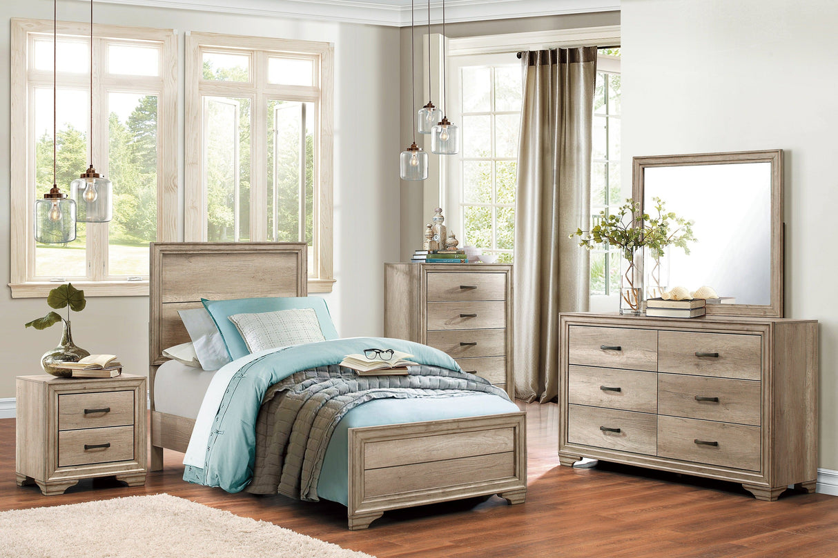 Lonan Natural Panel Youth Bedroom Set by Homelegance at Eve Furniture