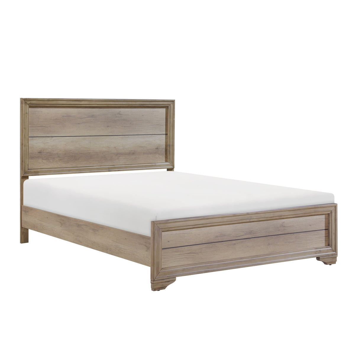 Lonan Natural Twin Panel Bed by Homelegance at Eve Furniture