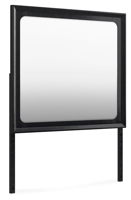 Londer Black Bedroom Mirror by Ashley at Eve Furniture