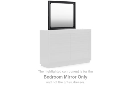 Londer Black Bedroom Mirror by Ashley at Eve Furniture