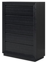 Londer Black Chest of Drawers by Ashley at Eve Furniture