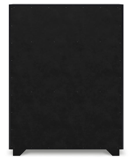 Londer Black Chest of Drawers by Ashley at Eve Furniture