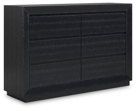 Londer Black Dresser by Ashley at Eve Furniture