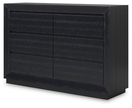 Londer Black Dresser by Ashley at Eve Furniture