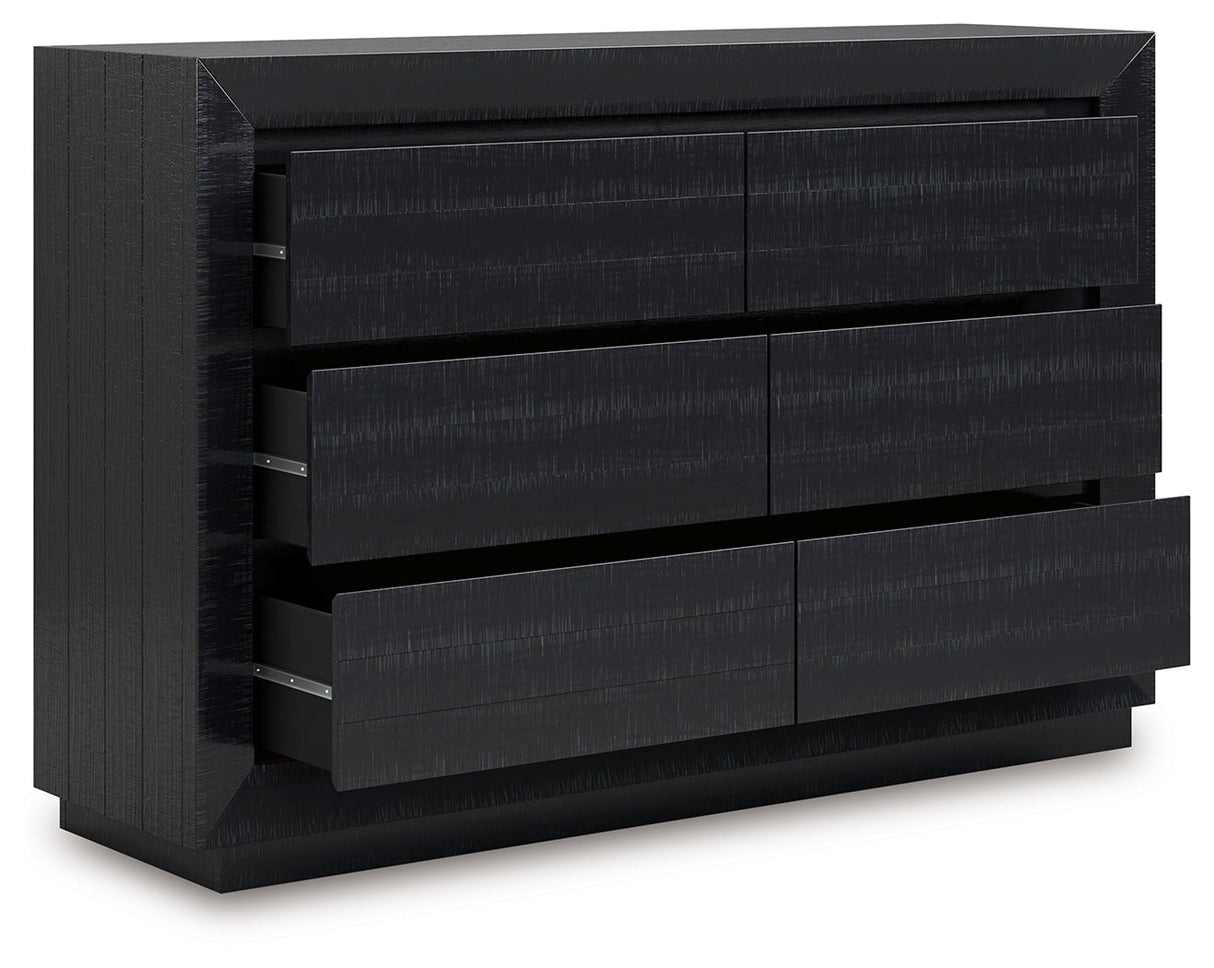 Londer Black Dresser by Ashley at Eve Furniture