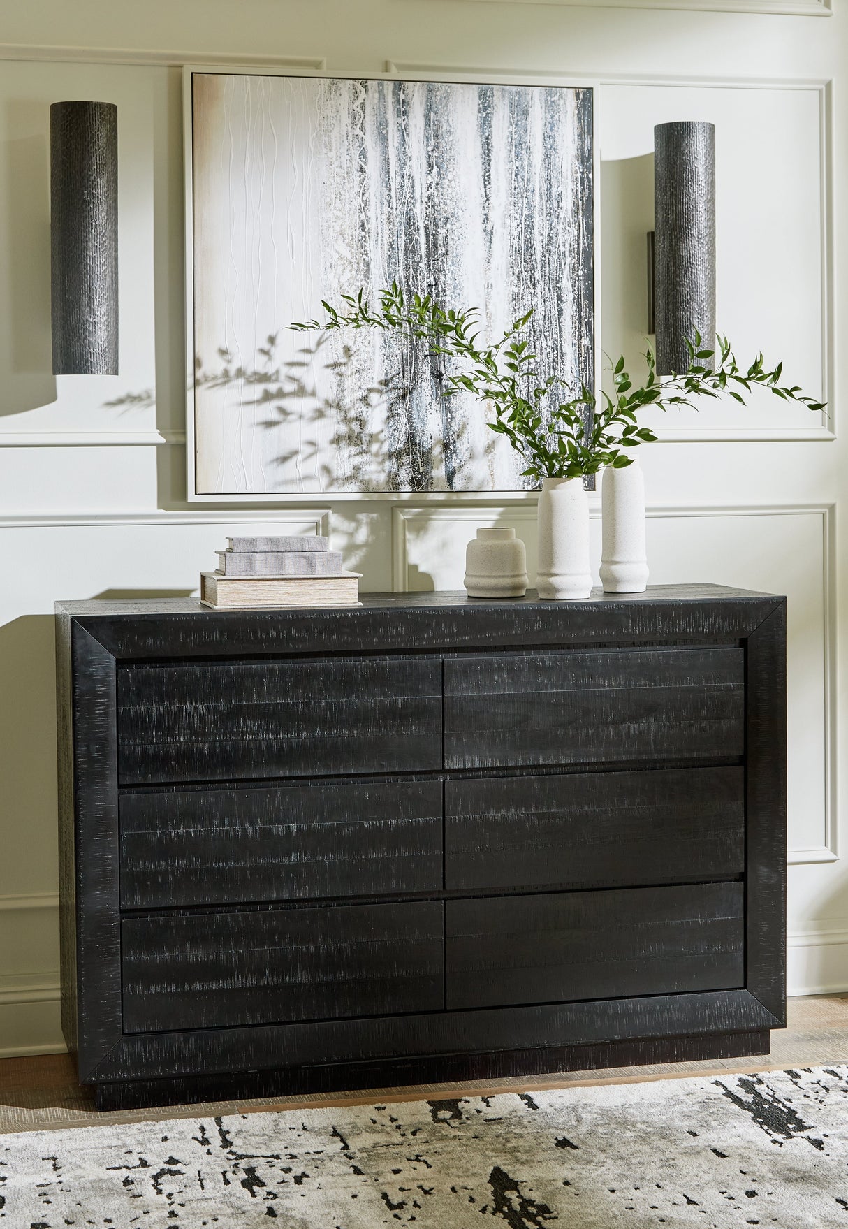 Londer Black Dresser by Ashley at Eve Furniture