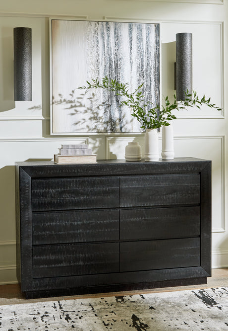 Londer Black Dresser by Ashley at Eve Furniture