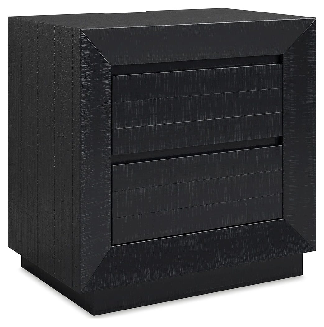 Londer Black Nightstand by Ashley at Eve Furniture
