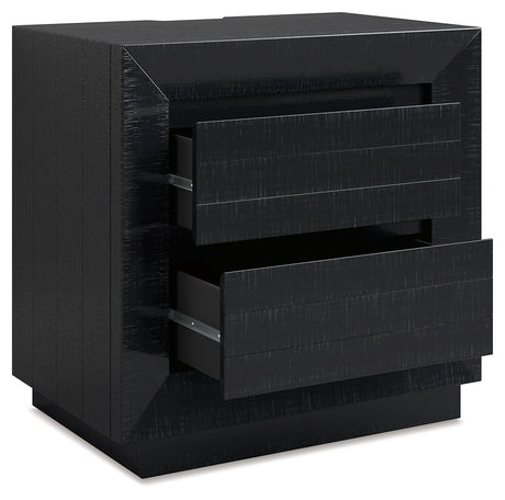 Londer Black Nightstand by Ashley at Eve Furniture